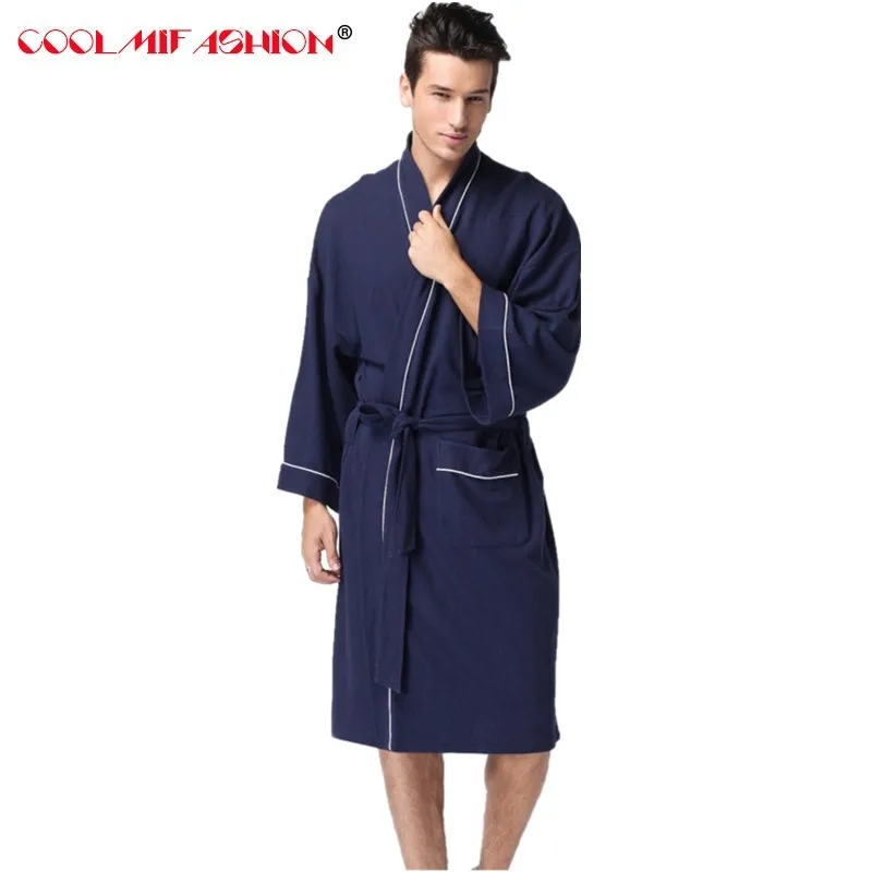 Men Homewear Robe For Mens Waffle cottob Bathrobe Black White Robes Male Long Bath Robe Dressing Gowns Sauna Spa Hotel Wholesale Men Homewear Robe For Mens Waffle cottob Bathrobe Black White Robes Male Long Bath Robe Dressing Gowns Sauna Spa Hotel Wholesale
