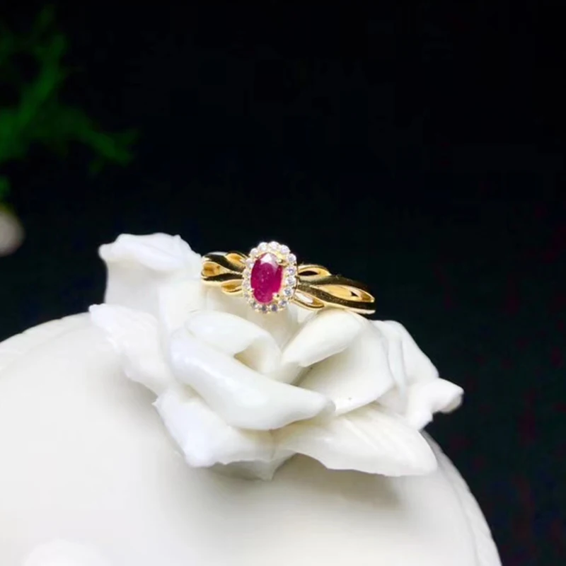 Ювелирные изделия colife 925 Серебряное кольцо с рубином для помолвки 0.4ct натуральное мрубиновое серебряное кольцо Sterlinmg серебро Рубин Ювелирные изделия подарок для девочки