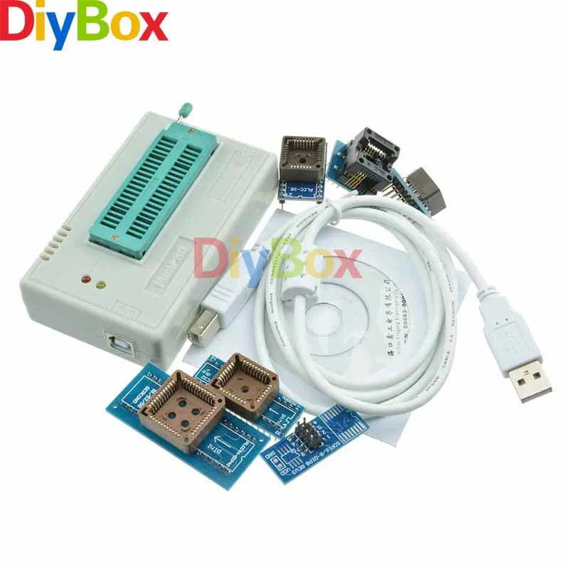 

1Set 13000 IC TL866CS Programmer USB 2.0 EPROM FLASH BIOS 6 Adapter PLCC IC TL866A Programming High Speed DIY Kit