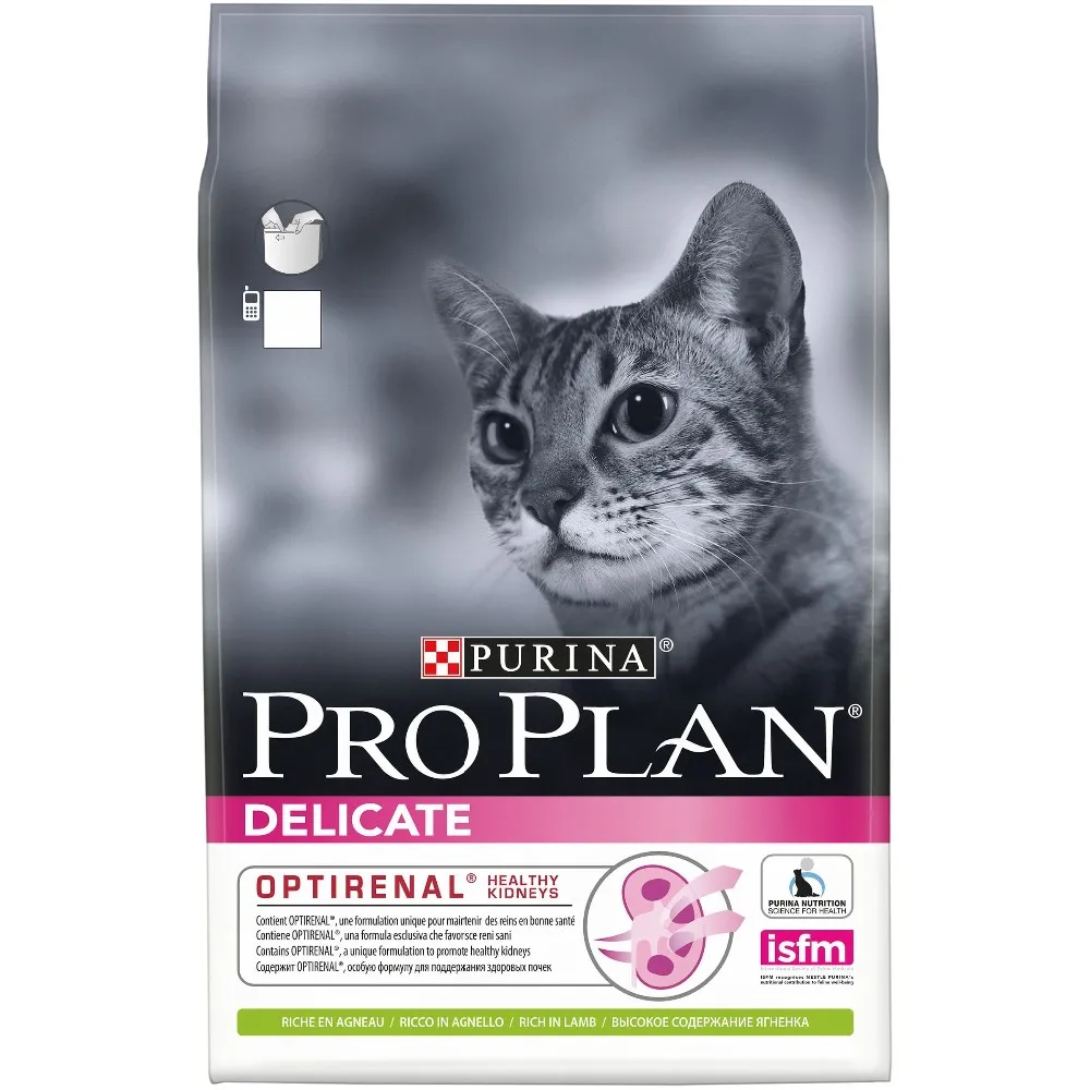 Pro Plan Delicate для кошек с чувствительным пищеварением, ягненок, 3 кг