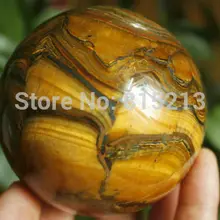 Ddh001031 Редкий Природный Желтый тигровый Глаз Сфера Chatoyant Бал