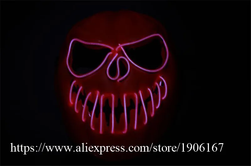 New Year Flash El Wire Led Glowing Beauty Christmas Party Mask Hot Sale14