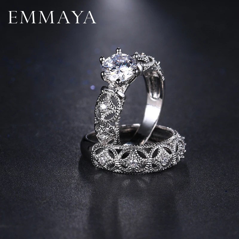 

EMMAYA New Arrival Beautiful Wedding Ring AAA Zircon with Micro Paved Clear Zircon Ring for Women