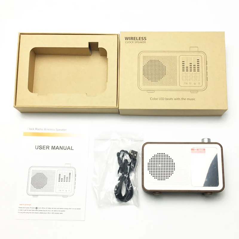 LEORY MSK-102 3 в 1 перезаряжаемые bluetooth-колонка будильник поддержка AUX TF карты