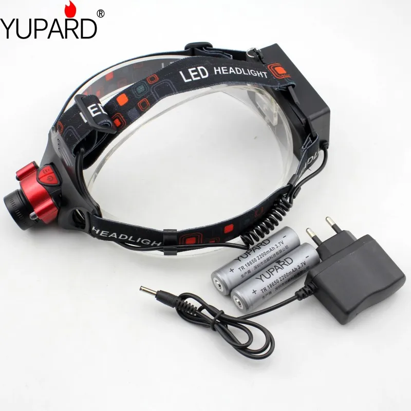 Buy YUPARD XML T6 led 1000 Lumens frontal LED Headlamp IR SENSOR induction Headlight head flashlight+18650 Battery+AC Charger