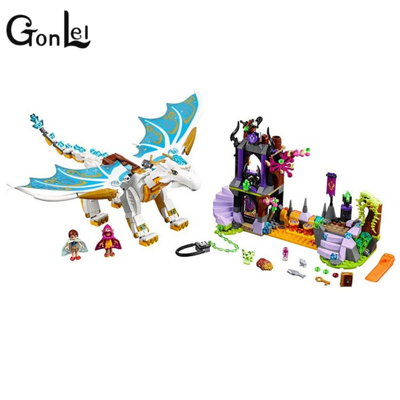 

New Arrivals Compatible with Legoinglys Elves Queen Dragon's Rescue Building Bricks Blocks DIY Educational Toys