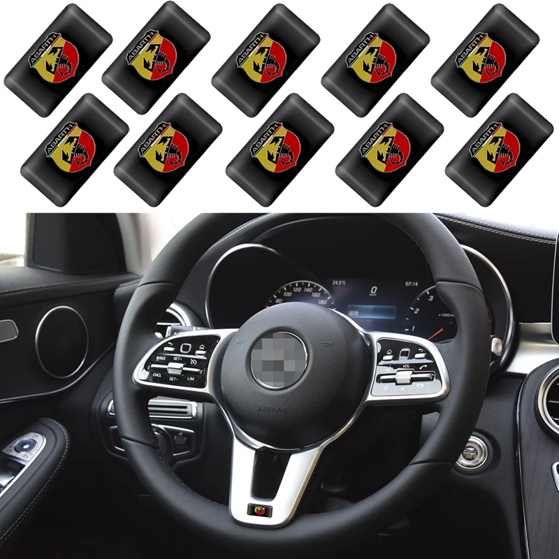 10 шт. руль 3D эпоксидный автомобильный Стайлинг подходит для Fiat punto abarth 500 stilo ducato