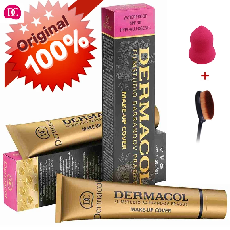 Dermacol Base Makeup 100% Original Cover 30g Primer Concealer Base Professional Dermacol Make up Foundation Contour Palette