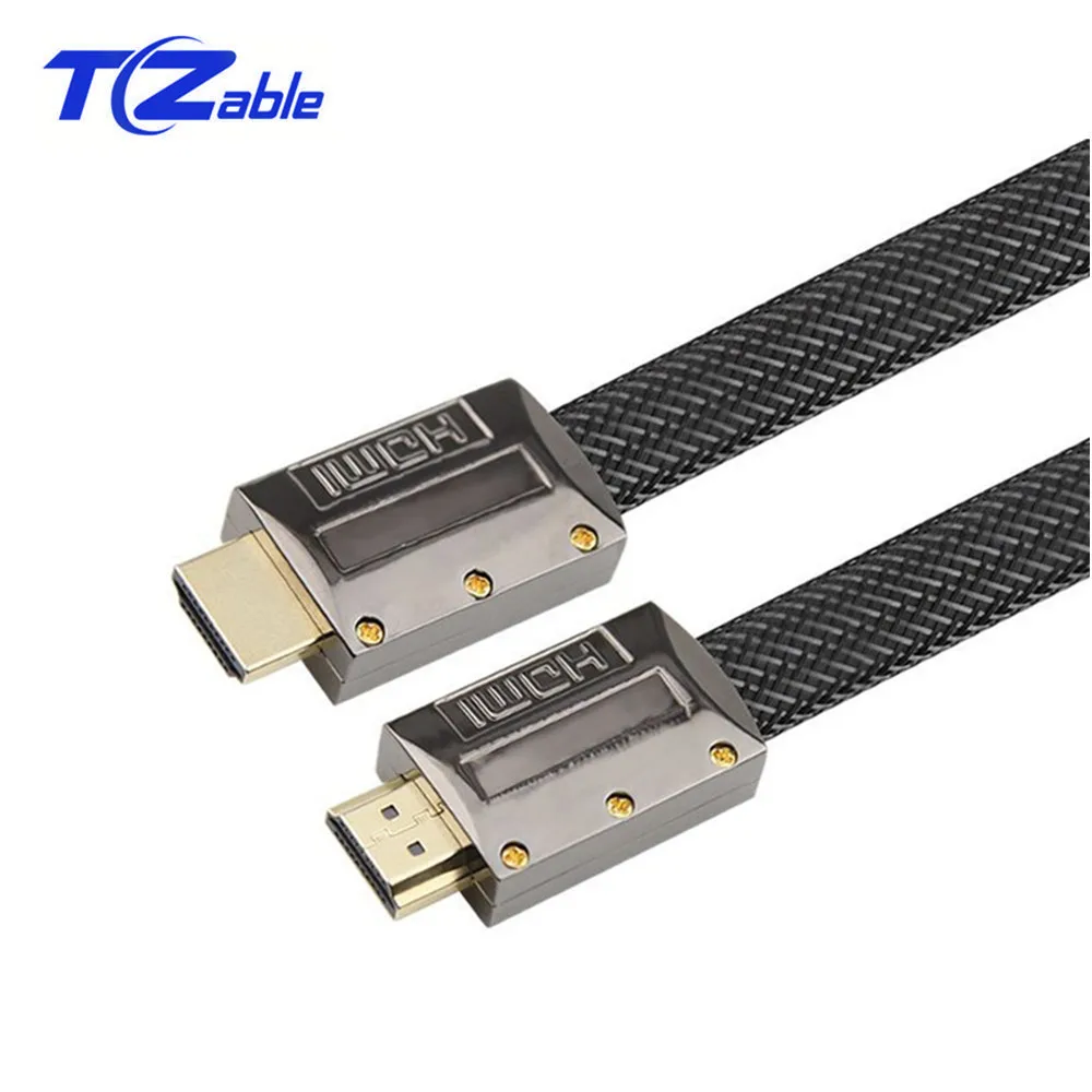 Кабель HDMI 2,0 Версия 3D линия Стандартный бескислородный медный металлический корпус 4K ТВ плоский линейный проектор компьютерный кабель 1 м 2 м 1,5 м 3 м