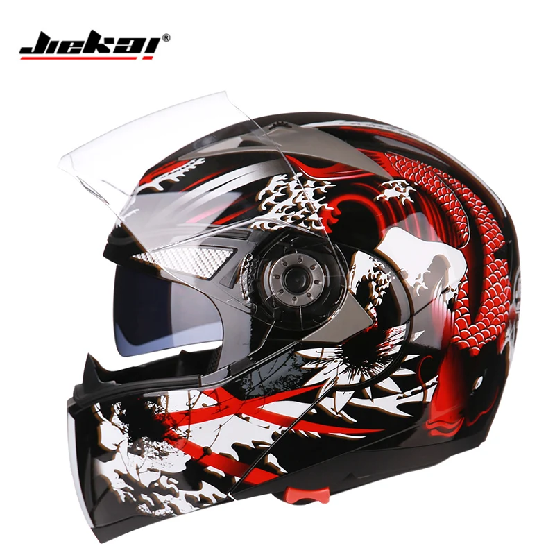 

2019 Free shipping JIEKAI 105 Flip Up Motorcycle Helmet motorcross motorbike full face helmetWith Inner Sun Visor fast
