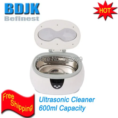 

Free Shipping 600ML White Mini Digital Ultrasonic Cleaner Suitable for Various Items Jewelry Watch Glasse