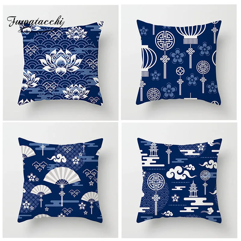 

Fuwatacchi Chinese Style Cushion Cover Chinese Knot Pattern Throw Pillow Covers Design Pillowcase for Home Sofa Decorations