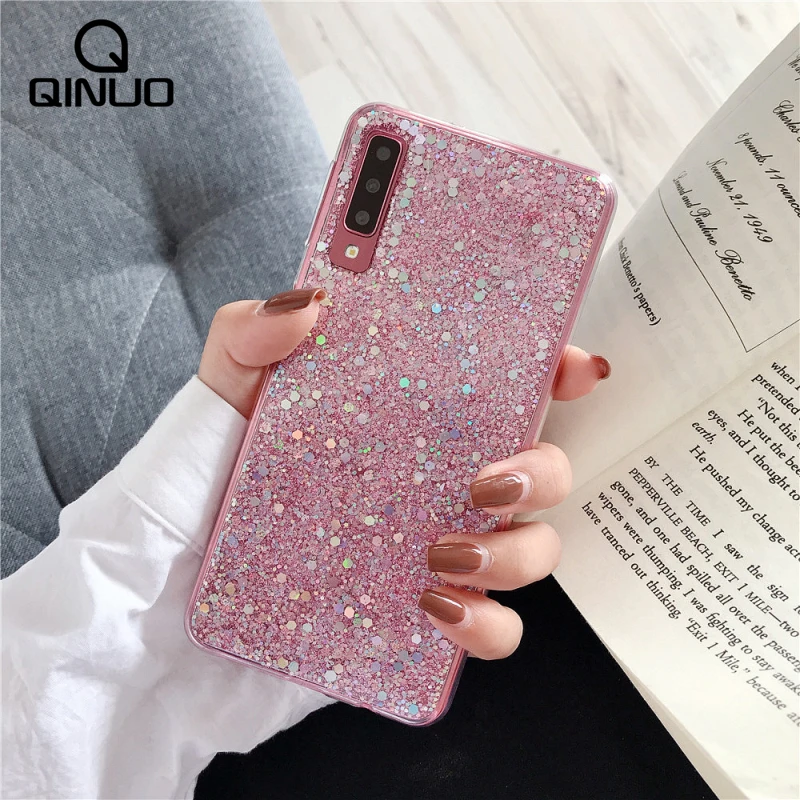 

Bling Glitter Case For Samsung Galaxy A10 A20 A30 A40 A50 A60 A70 A8S Crystal Cover For Samsung A3 A5 A7 2017 A6 A8 Plus A9 2018