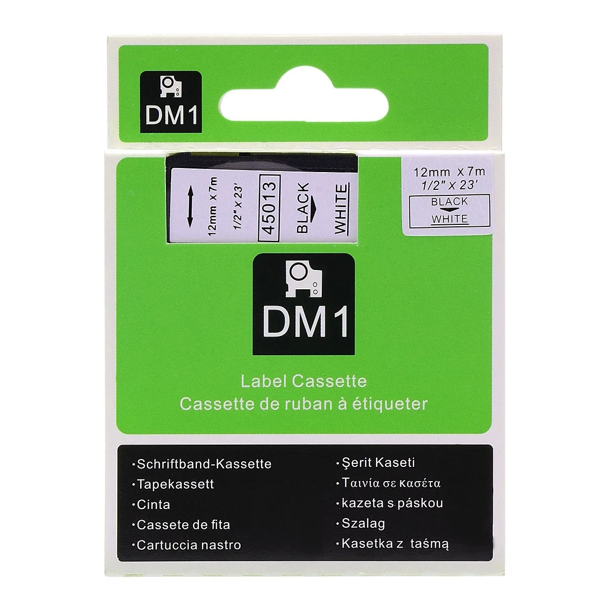 50 Pcs Tapetek 45013 호환 Dymo D1 라벨 테이프 12mm 45018 40918 Dymo LabelManager Maker 160 280 210 260P