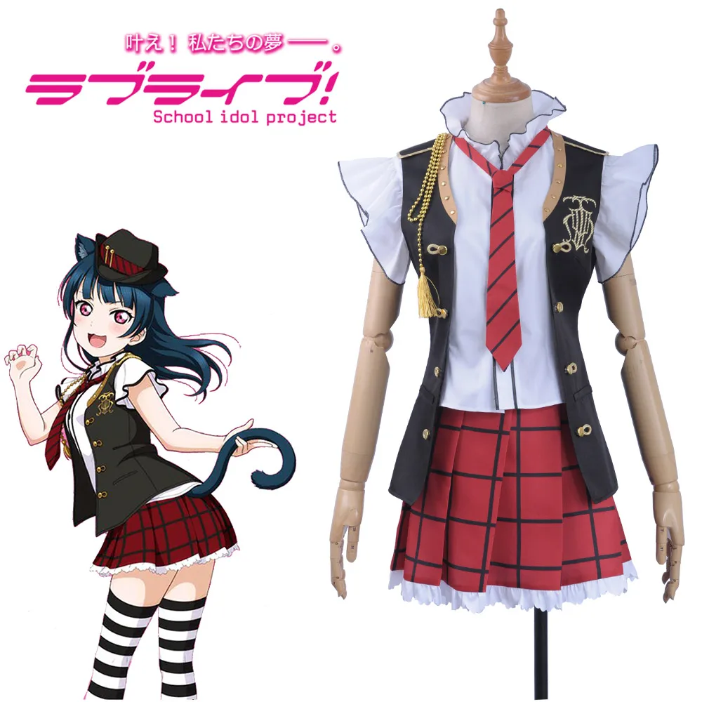 Косплей костюм всех участников аниме Lovelive Sunshine! Aqours Ruby Dia Kunan Мари Рико музыка