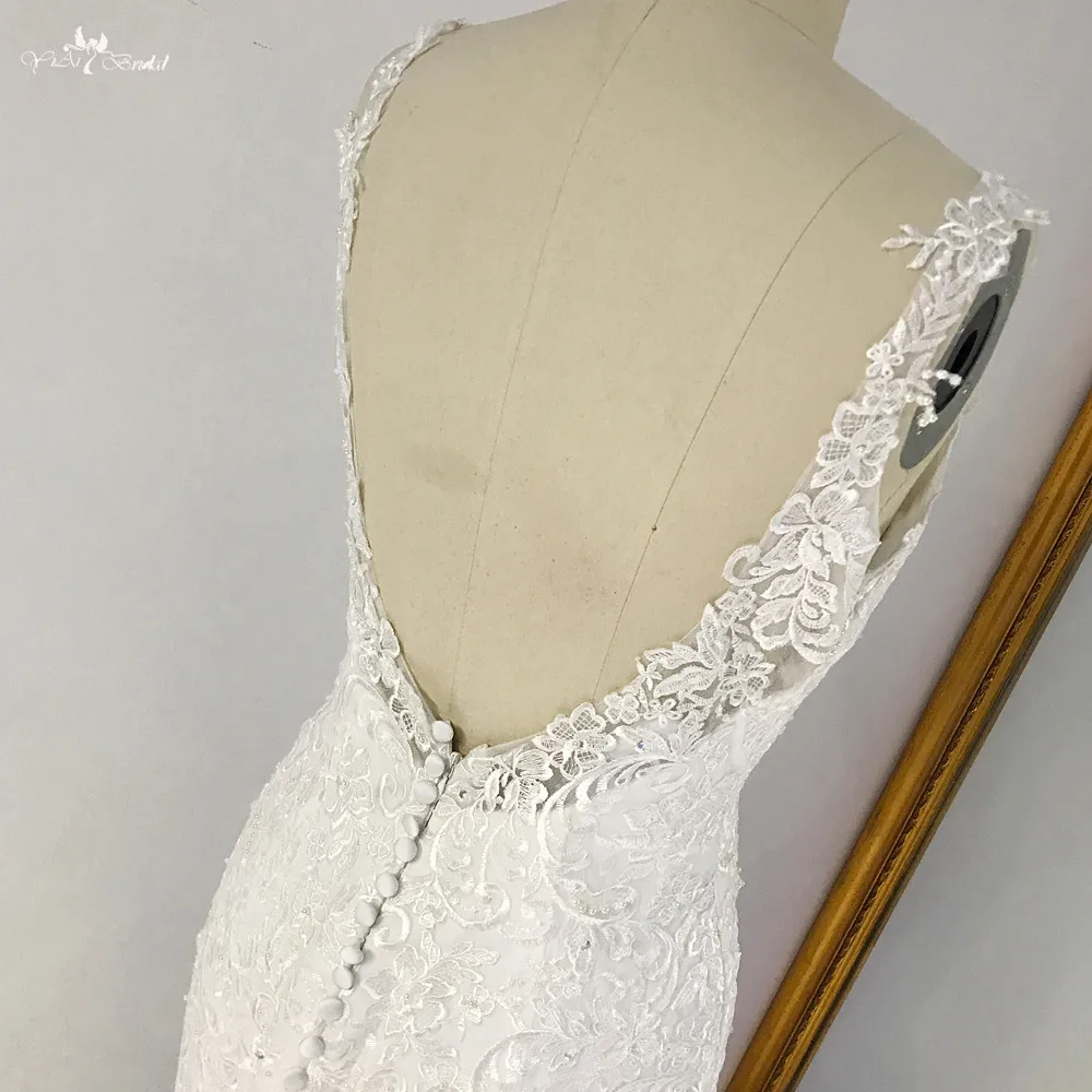 RSW1455 Open Back Backless Wedding Dress Mermaid Wedding Gowns 2018 (2)