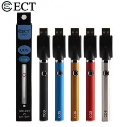 Оригинальный ECT COS Preheat VV аккумулятор 450 мАч для начинающих Ecigarette картридж комплект сенсорный Vape O pen испаритель переменного напряжения VS Ego EVOD