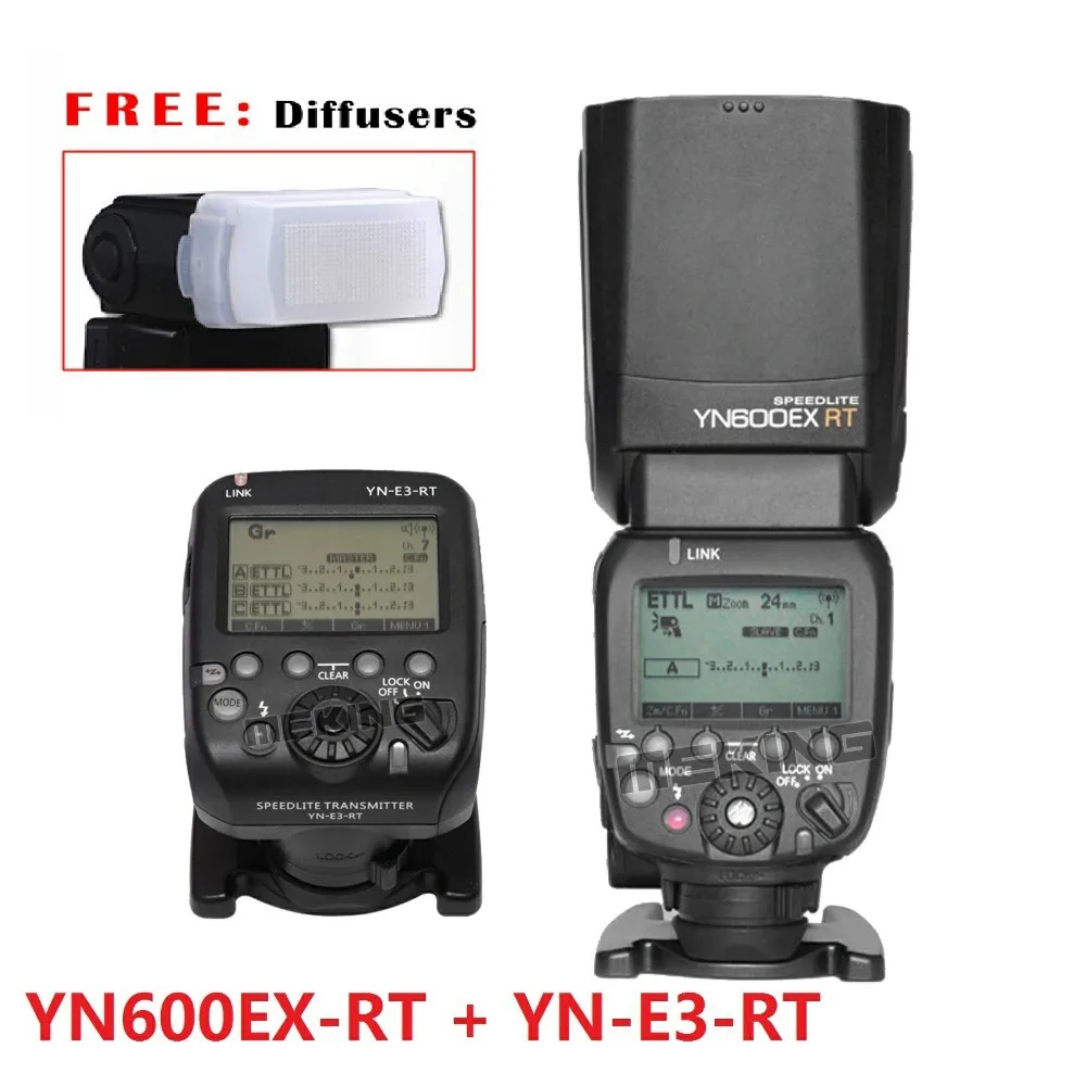 YONGNUO YN 600EX RT Speedlite + YN E3 RT Radio Transmitter Flash ...