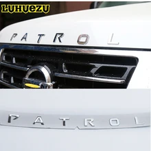 2013-2017 Del Frente del Coche Trasero Del Cuerpo Cubierta de la Etiqueta Engomada Letras Emblema Para Nissan Y62 Patrulla Armada Accesorios