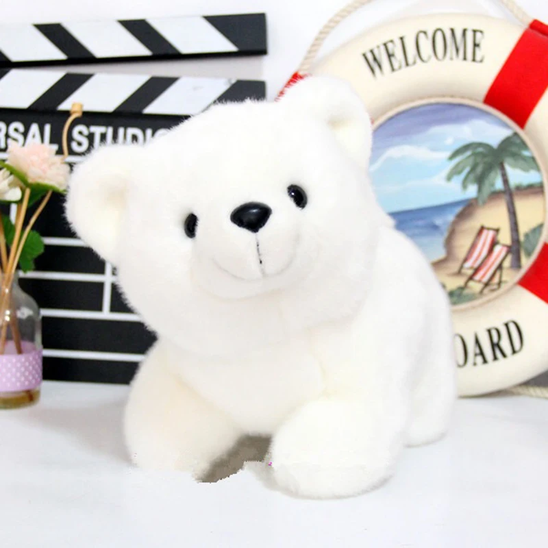 Muñecos De peluche De oso Polar para niños, Peluches suaves De Animales, regalos De cumpleaños