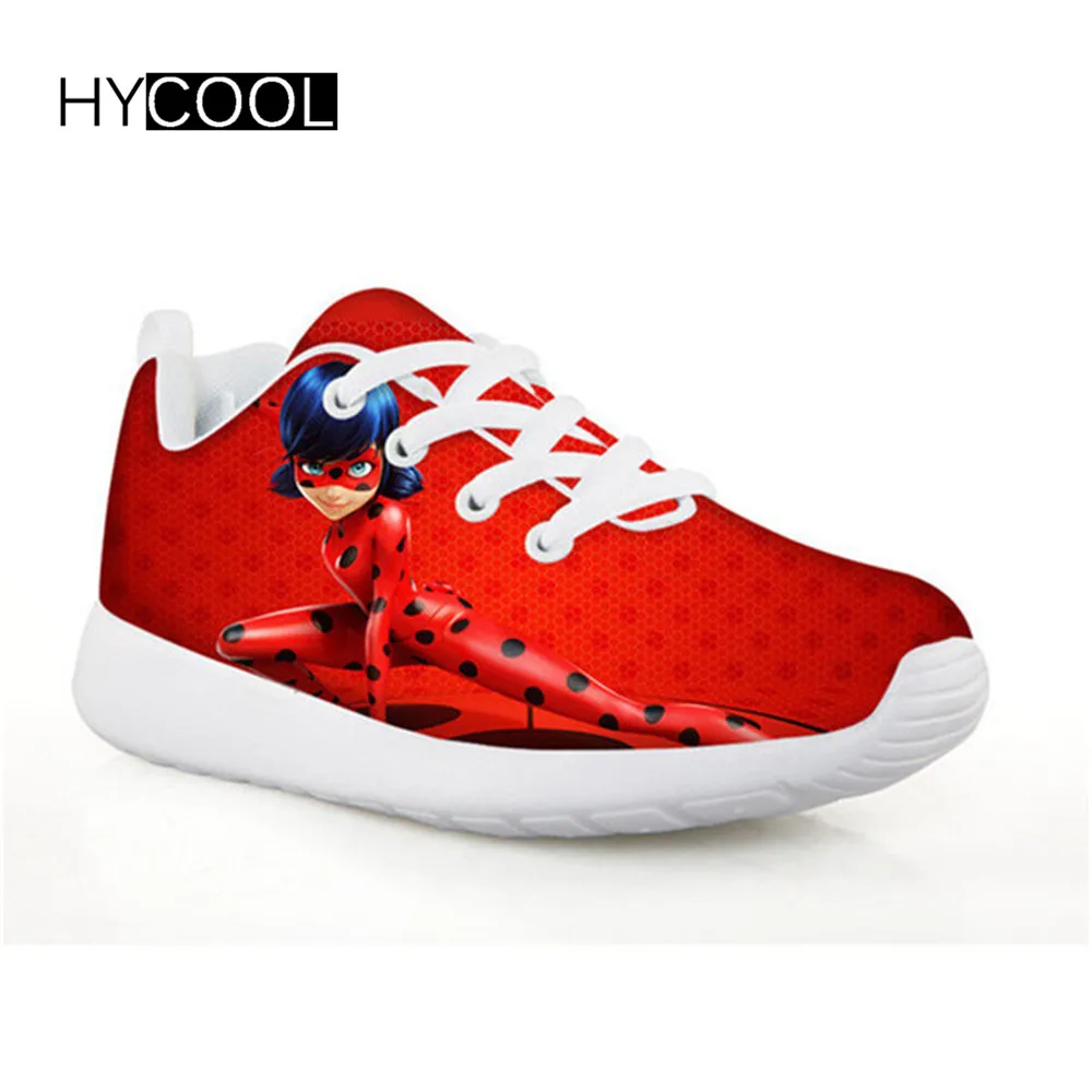 

HYCOOL Ladybug Girls Shoes Kids Sneakers Children Sports Outdoor Running Shoes for Boys Breathable School Walking Footwear 2018