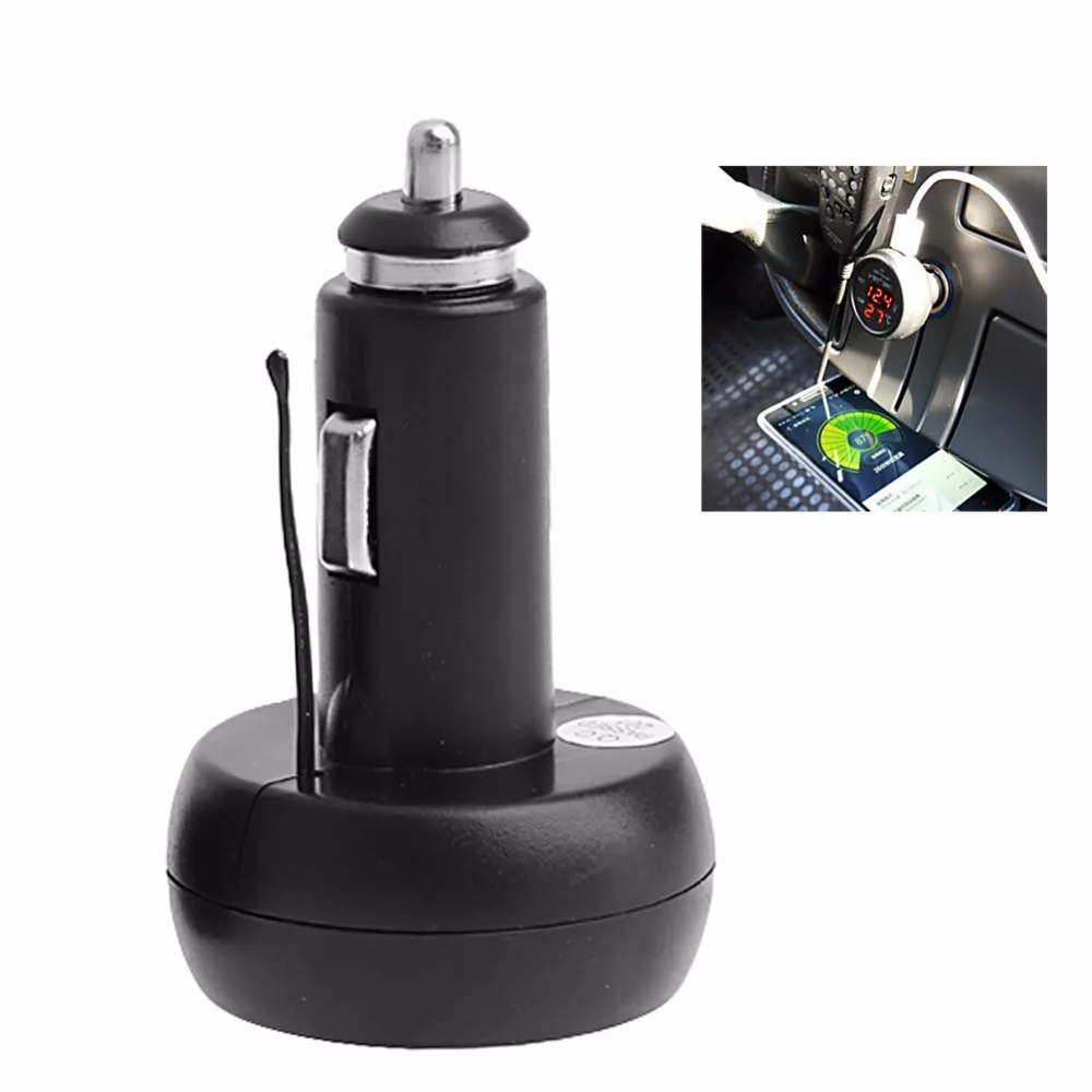 Новинка 3в1 Автомобильный цифровой светодиодный термометр USB Автомобильное зарядное устройство сигарета вольтметр RGN APR20_20