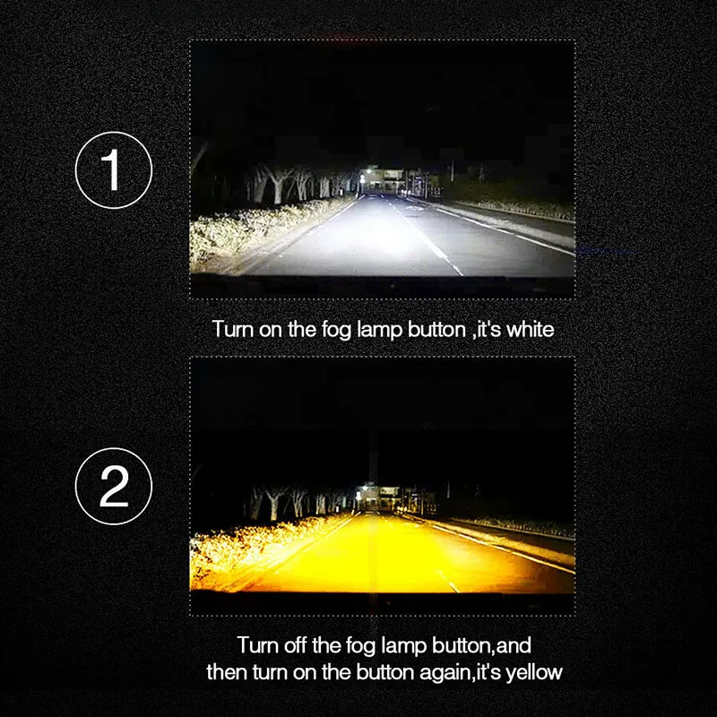 Белый Янтарный Автомобильный свет двойной цвет 12SMD 3030 чипсет светодиодный лампы преобразования 9005 HB3
