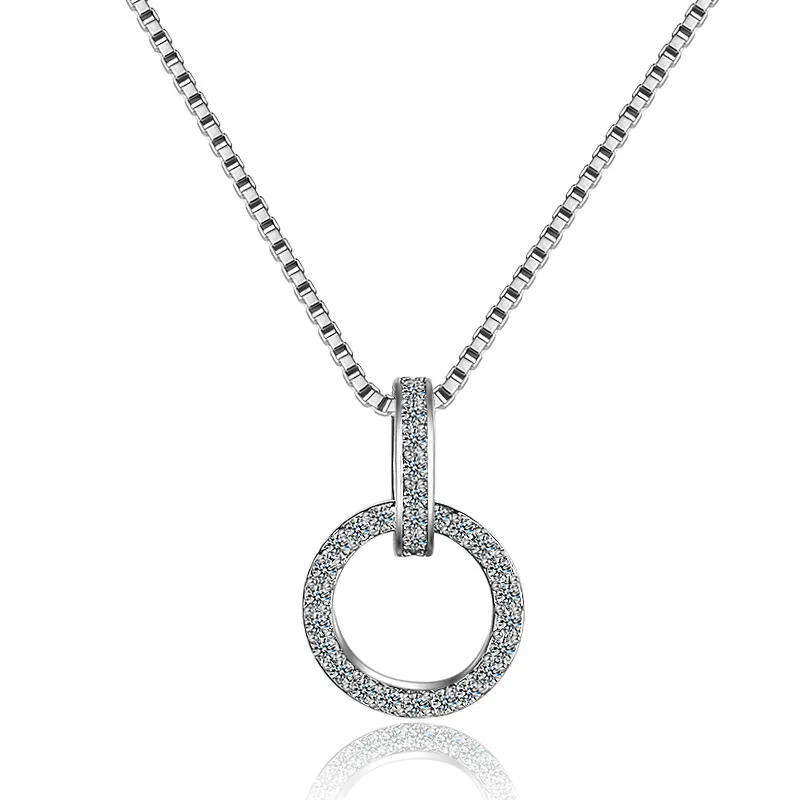 simple necklace women silver 925 jewelry (1)