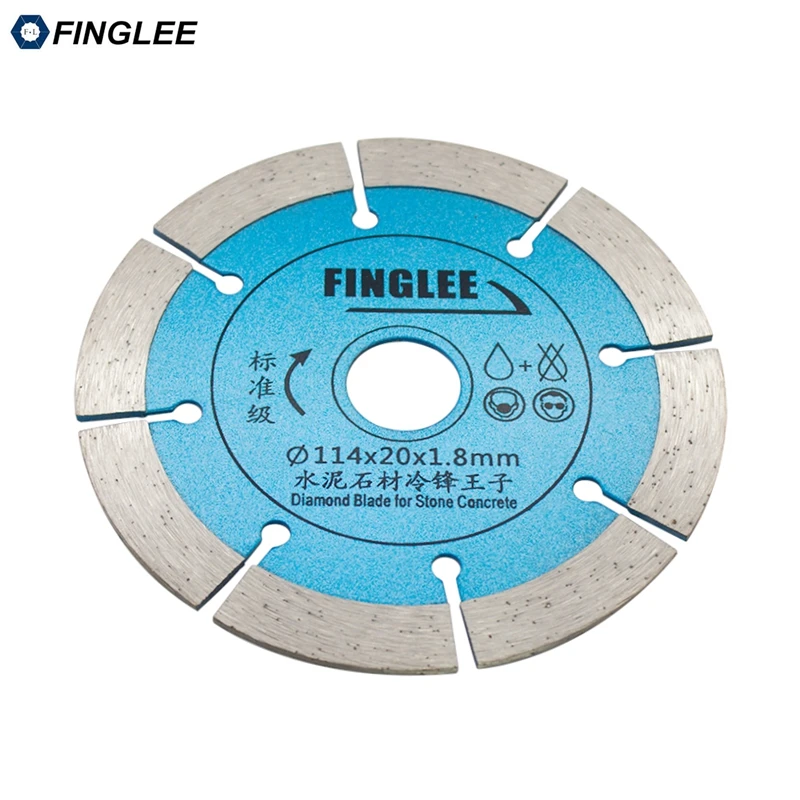 FINGLEE 1 шт. 4,5 дюймов диск для сухой резки, алмазные пилы для бетона, камень, Мрамор, Гранит, Керамика плитка