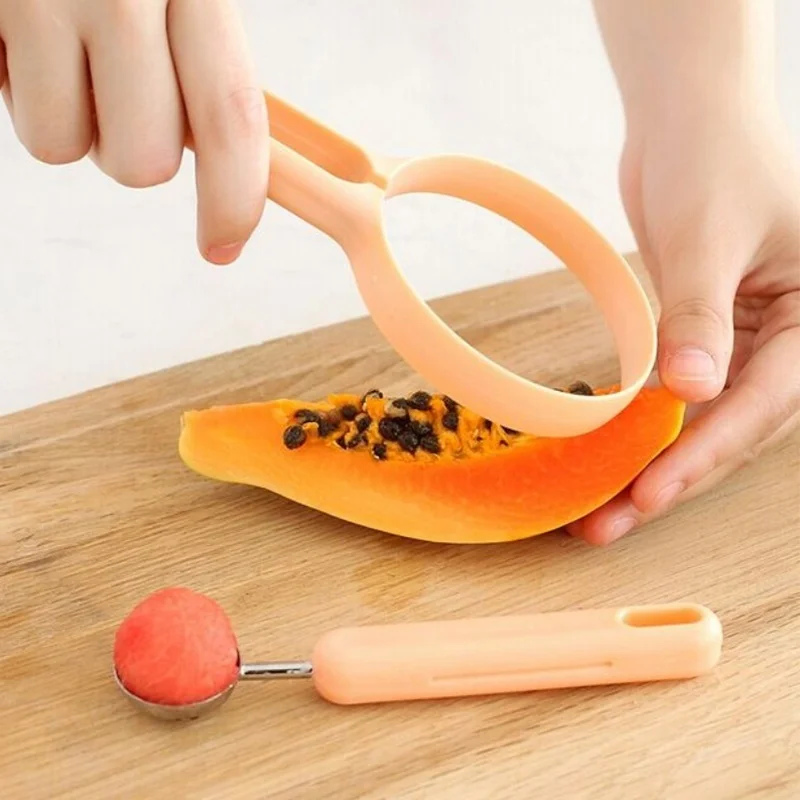 2pcs/set Melon Spoon+ Fruit Peeler Household Gadget Kitchen Tools