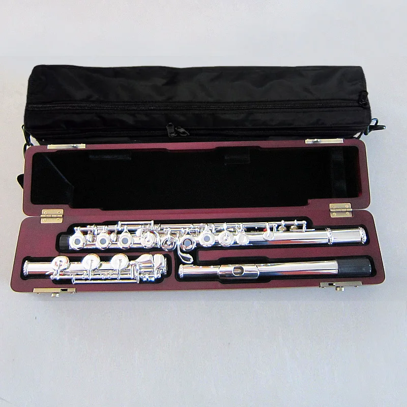 Sterling 925 Silver Flute C Key 16/17 Holes + E Key French Button Flute AliExpress
