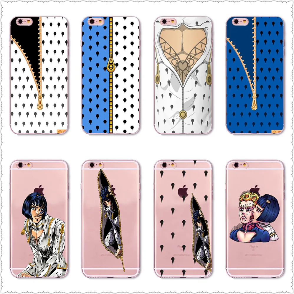 Italy Bruno Bucciarati Case For iPhone X XS Max XR 8 for SamsungS7 S8 S9 Transparent soft Phone Cover |