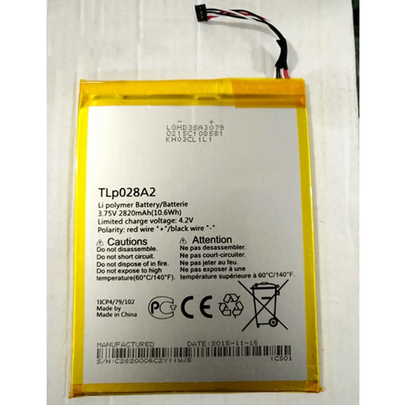 Срочная продажа ограниченная поставка 2820mAh TLP028AD/TLP028A2 запасная батарея для Alicatel