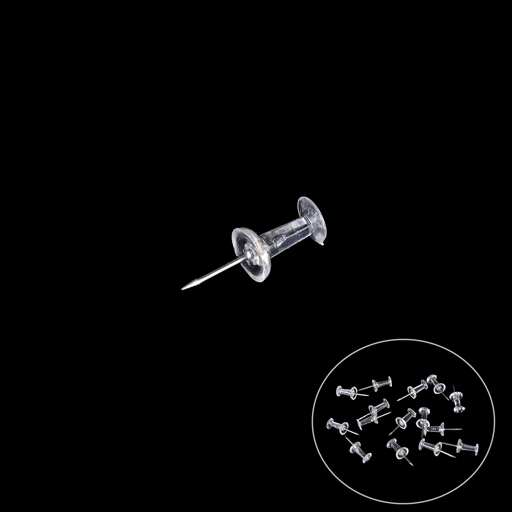 HotSale 40pcs Clear Assorted Making Thumb Tacks Cork Board Office 