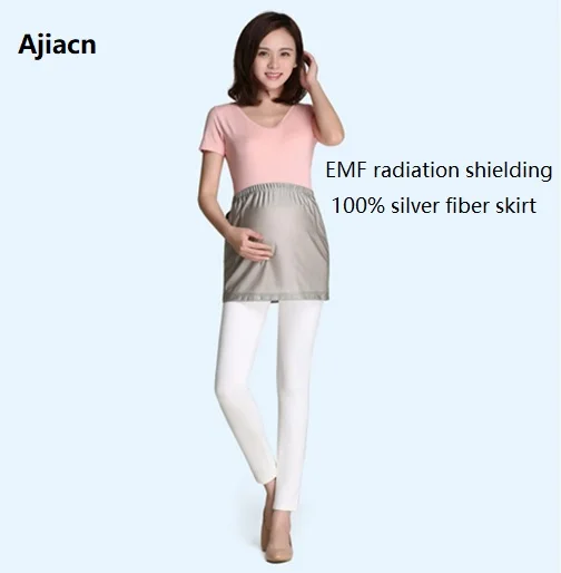 Ajiacn silver fiber skirt for pregnant women,EMF radiation shielding,Safe& comfortable,full surrounded protective apron skirt