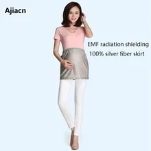 Ajiacn silver fiber skirt for pregnant women,EMF radiation shielding,Safe& comfortable,full surrounded protective apron skirt