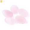 CSJA Natural Pink Crystal Cabochon Bead Oval CAB Quartz No Hole Healing Gem Stone for Women Jewelry Making DIY Fittings 1Pc F531 ► Photo 3/6