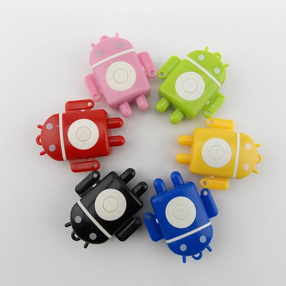 Top quality Robot MP3 MINI Music Player/Players support Micro TF/SD card Cover 6 colors. | Электроника