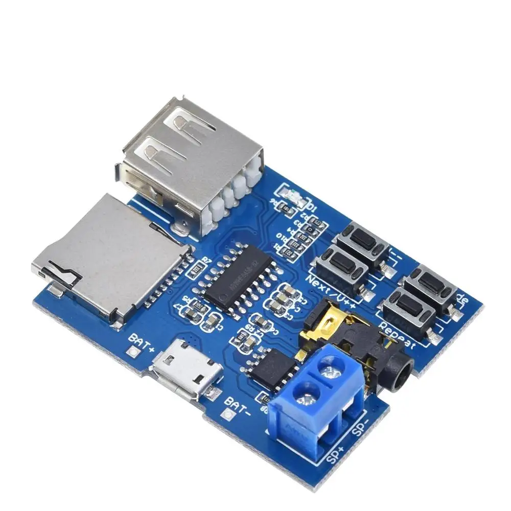 TZT TF card U disk MP3 Плата декодера с форматом module Расшифровка усилителей audio Player|amplifier