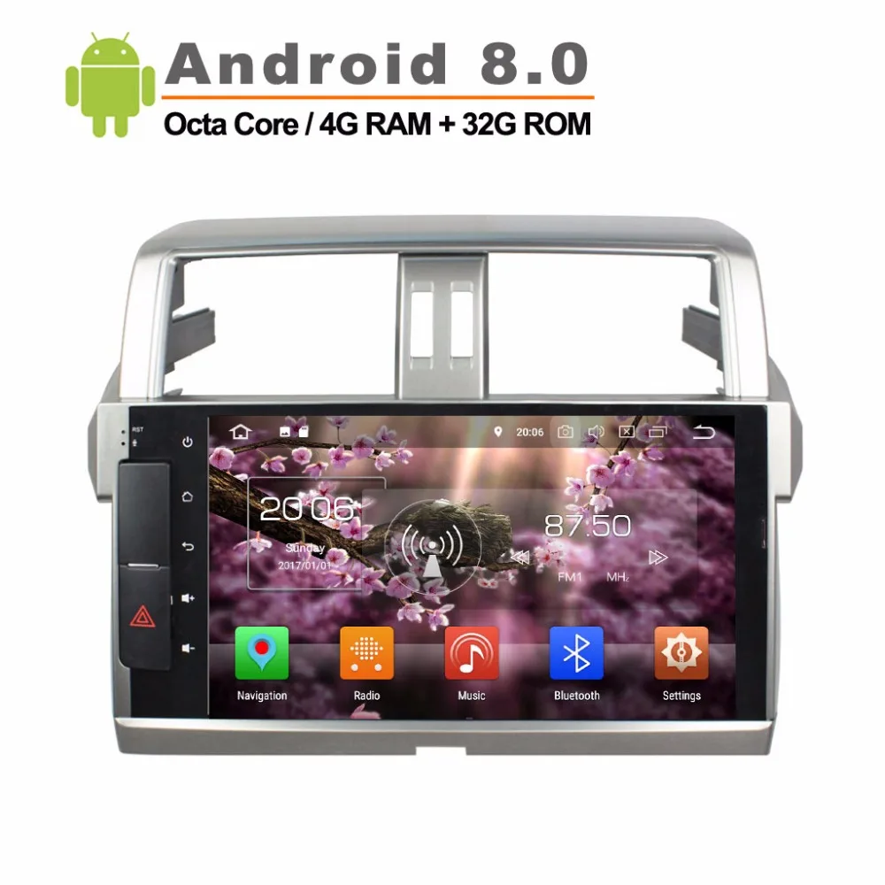 

10.2 Inch Full Touch Screen Octa Core Android 8.0 system Car Video GPS Special for Toyota Prado 150 2014 2015 2016 with CAN BUS