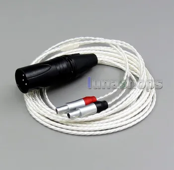 

3m Pure Silver Plated 7N OCC XLR Headphone (4*100cores) Cable For Sennheiser HD800 HD800s Enigma Acoustics Dharma D1000 LN006214