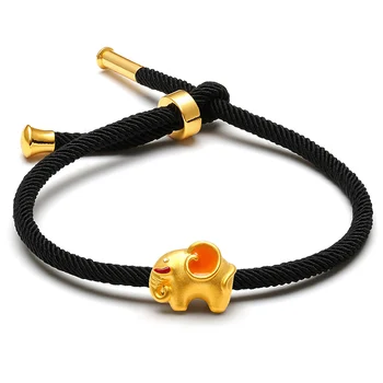 

New Arrival 999 24K Yellow Gold Bracelet 3D 999 Gold Elephant Bracelet