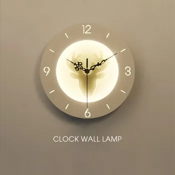 

LED Wall Lamps Modern Simple Clock Wall Lighting Living Room Bedroom Bedside lamp Indoor Lighting decor mx5111410