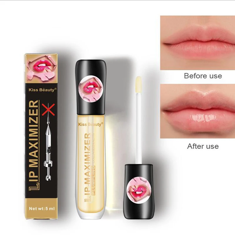 

3D Plump it Liquid Lipstick transparent lipgloss moisturizing fade lip lines enhance lip elastic 3 pcs/lot