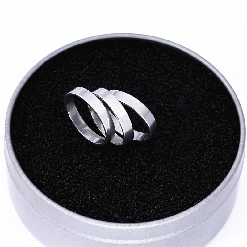 4 мм кольцо в стиле панк-рок серебряного цвета мужские женские модные массивные кольца из титановой стали
