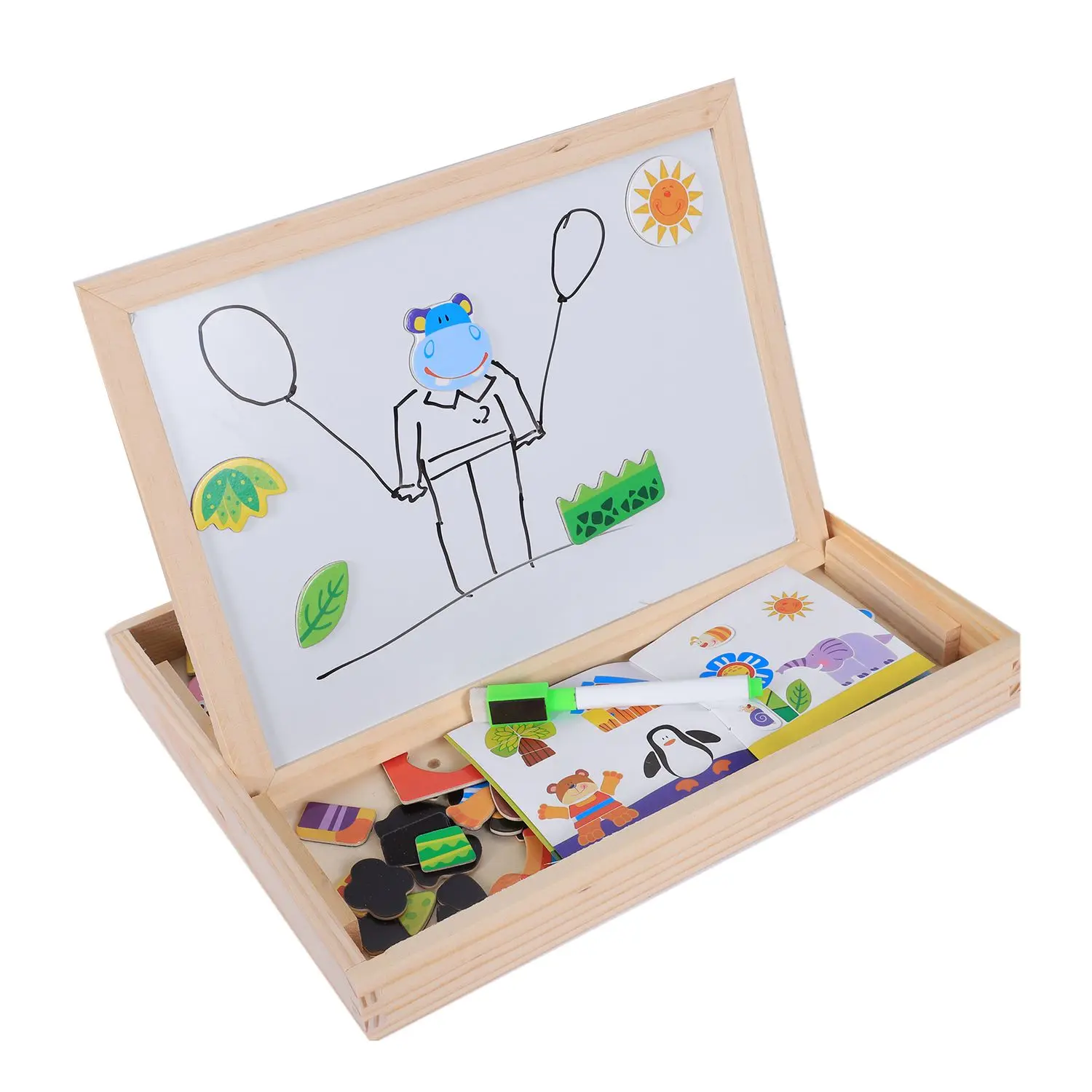 MWZ деревянные игрушки-головоломки детские магнитные Ранние развивающие игрушки забавные красочные деревянные Монтессори игрушки, ферма