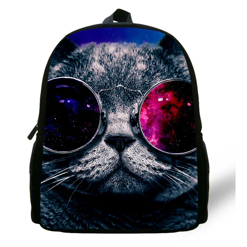 

12-Inch Cute Animal Printing Backpacks For Preschool Girls Boys Cat Print Backpack For Children Persian Cat Print Backpack Bag