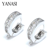 4 цвета золотые серебряные серьги крючки Медь Металл циркон аксессуары для самостоятельного изготовления ювелирных изделий женские серьги с бахромой фурнитура подарок