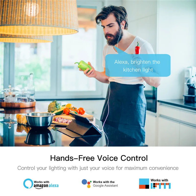Online Regulador de luz inteligente WiFi de EE. UU. Interruptor de vida inteligente aplicación Tuya Compatible con Alexa Google Home para Control de voz, no Hub requiere