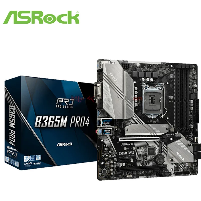 Материнская плата ASRock B360 Pro4 компьютерная 8 поколения 9 ЦП i7/I5/i3 B365M ITX